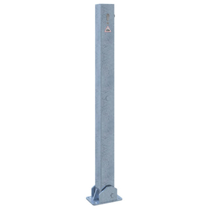 Absperrpfosten 70 x 70 mm umlegbar mit Profilzylinderschloss