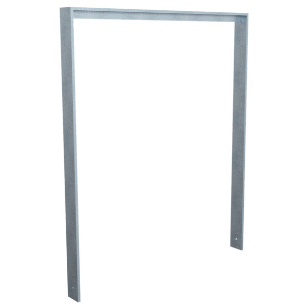 Anlehnbügel aus Flachstahl 80 x 12 mm mit Unterzug