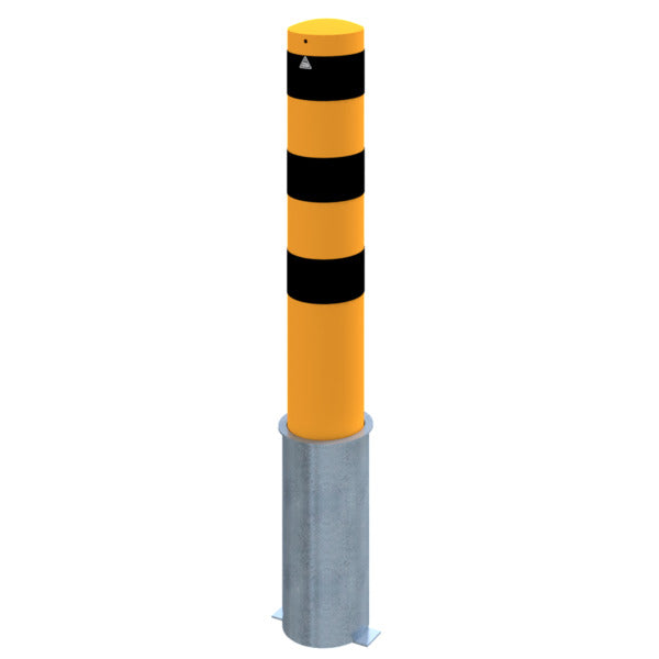 Absperrpoller Stahlrohr Ø 193 x 3,6 mm gelb / schwarz
