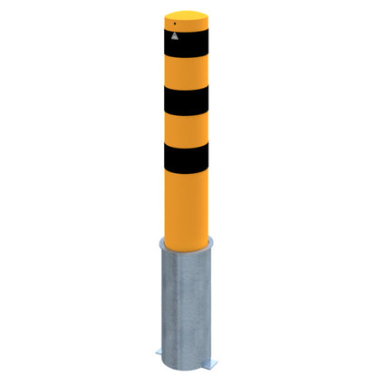 Absperrpoller Stahlrohr Ø 193 x 3,6 mm gelb / schwarz