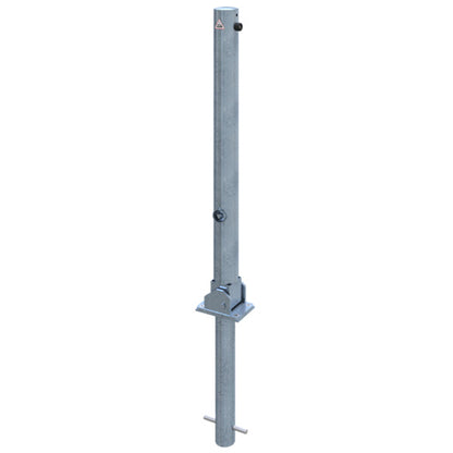 Absperrpfosten Stahlrohr Ø 76 x 2,6 mm umlegbar mit Dreikantverschluss