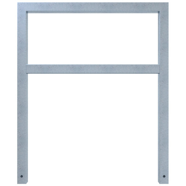 Anlehnbügel aus Stahlrohr Rechteckrohr 60 x 60 mm