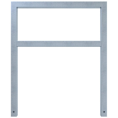 Anlehnbügel aus Stahlrohr Rechteckrohr 60 x 60 mm