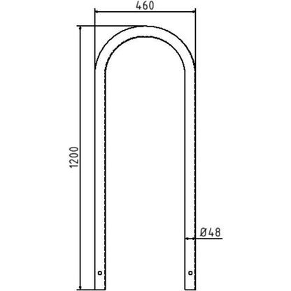 Edelstahlrundbügel Ø 48 mm