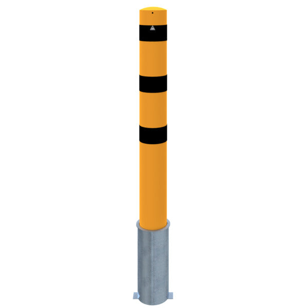 Absperrpoller Stahlrohr Ø 193 x 3,6 mm gelb / schwarz