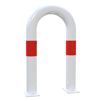 Universalbügel aus Stahlrohr Ø 76 x 2,6 mm für Dübelbefestigung