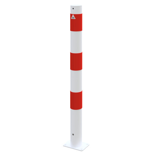 Absperrpfosten Stahlrohr Ø 76 x 2,6 mm ortsfest allseitig bis 30° neigbar