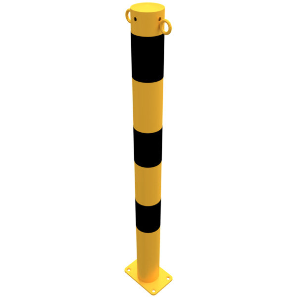 Absperrpfosten Stahlrohr Ø 76 x 2,6 mm gelb / schwarz