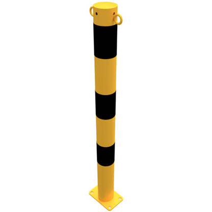 Absperrpfosten Stahlrohr Ø 76 x 2,6 mm gelb / schwarz