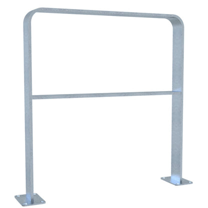 Anlehnbügel aus Flachstahl 80 x 12 mm in gebogener Ausführung