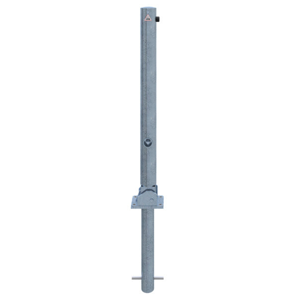 Absperrpfosten Stahlrohr Ø 76 x 2,6 mm umlegbar mit Dreikantverschluss