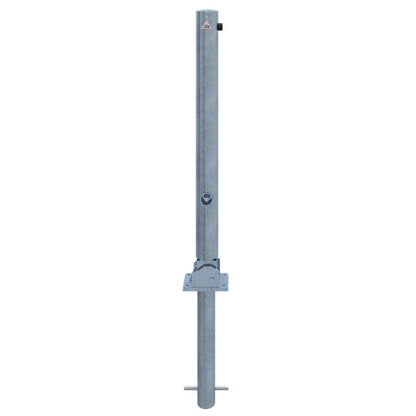 Absperrpfosten Stahlrohr Ø 76 x 2,6 mm umlegbar mit Dreikantverschluss