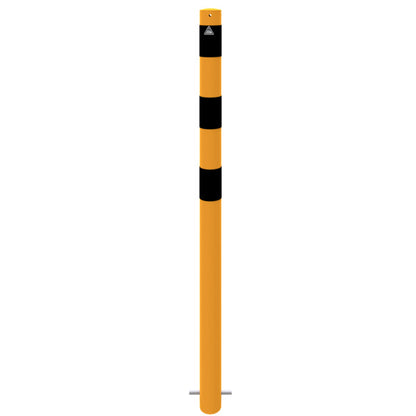 Absperrpfosten Stahlrohr Ø 76 x 2,6 mm gelb / schwarz