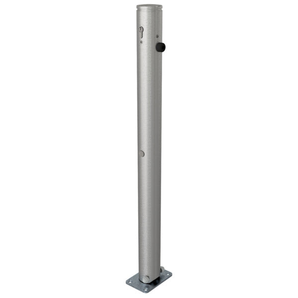 Edelstahlpfosten Ø 76 mm mit Ziernut