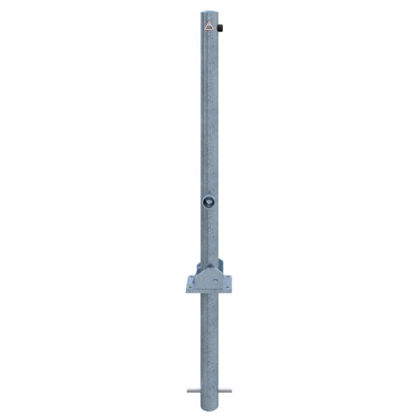 Absperrpfosten Stahlrohr Ø 60 x 2,5 mm umlegbar mit Dreikantverschluss
