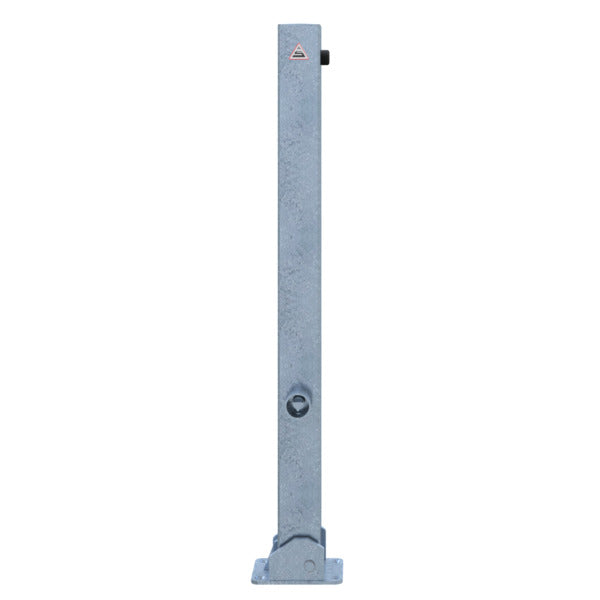 Absperrpfosten 70 x 70 mm umlegbar mit Dreikantverschluss