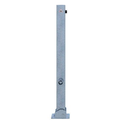 Absperrpfosten 70 x 70 mm umlegbar mit Dreikantverschluss