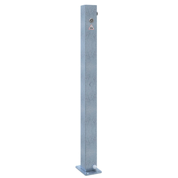 Absperrpfosten 70 x 70 mm umlegbar mit Dreikantverschluss
