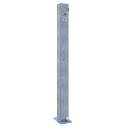 Absperrpfosten 70 x 70 mm umlegbar mit Dreikantverschluss