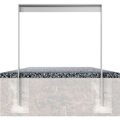 Anlehnbügel aus Flachstahl 80 x 12 mm mit Unterzug