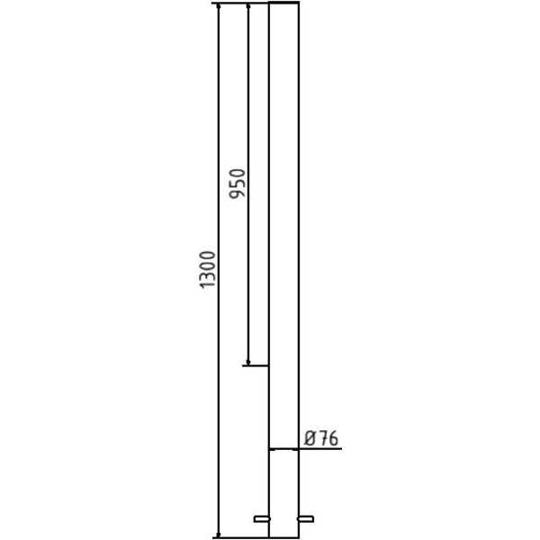 Absperr-Stilpfosten Serie 4074B Ø 76 mm