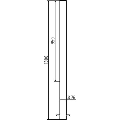 Absperr-Stilpfosten Serie 4074B Ø 76 mm