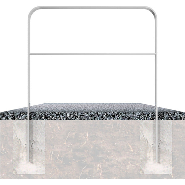 Anlehnbügel aus Flachstahl 80 x 12 mm in gebogener Ausführung