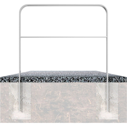 Anlehnbügel aus Flachstahl 80 x 12 mm in gebogener Ausführung