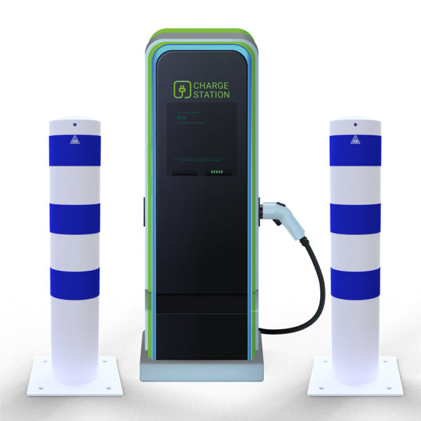 Rammschutzpoller als E-Ladesäulenschutz