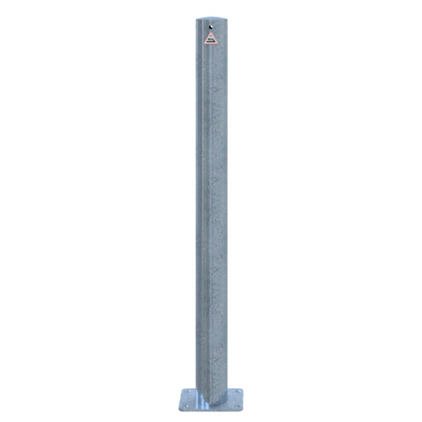 Absperrpfosten Stahlrohr Ø 76 x 2,6 mm ortsfest für Dübelbefestigung