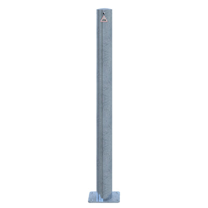 Absperrpfosten Stahlrohr Ø 76 x 2,6 mm ortsfest für Dübelbefestigung