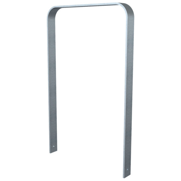 Anlehnbügel aus Flachstahl 80 x 12 mm in gebogener Ausführung