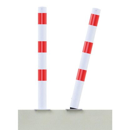 Absperrpfosten Stahlrohr Ø 76 x 2,6 mm ortsfest allseitig bis 30° neigbar