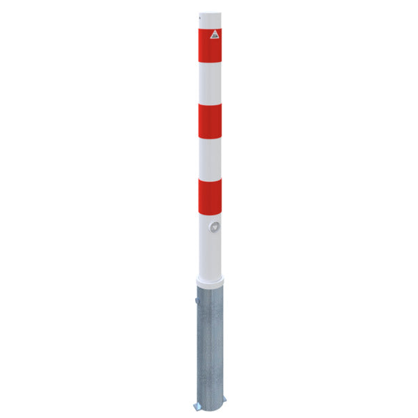 Absperrpfosten Stahlrohr Ø 76 x 2,6 mm herausnehmbar mit Dreikantverschluss