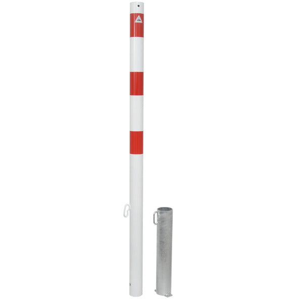Absperrpfosten Stahlrohr Ø 60 x 2,5 mm herausnehmbar für Vorhangschloss