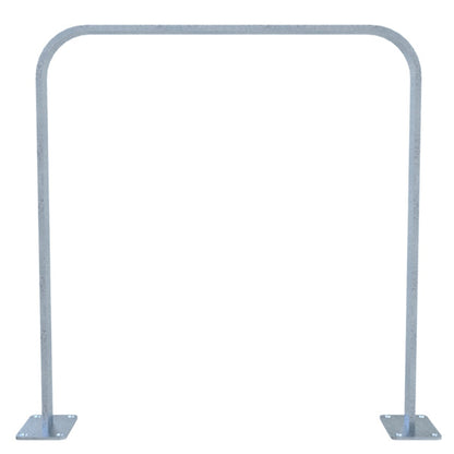 Anlehnbügel aus Flachstahl 50 x 12 mm in gebogener Ausführung
