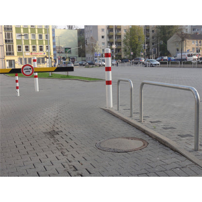 Absperrpoller Stahlrohr Ø 152 x 3,2 mm herausnehmbar mit Dreikantverschluss oder Profilzylinderschloss