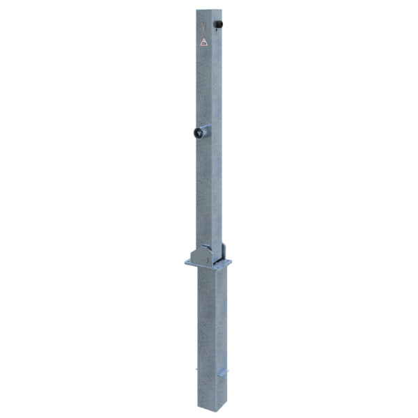 Absperrpfosten 70 x 70 mm umlegbar und herausnehmbar