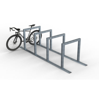 Fahrradanlehnbügel Reihenanlage Stahlrohr 60 x 60 mm