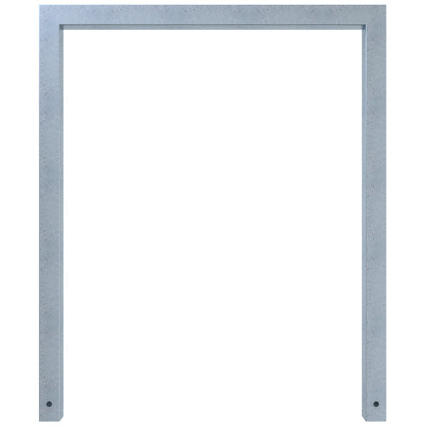 Anlehnbügel aus Stahlrohr Rechteckrohr 60 x 60 mm
