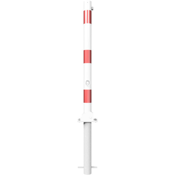 Absperrpfosten Stahlrohr Ø 60 x 2,5 mm umlegbar mit Dreikantverschluss