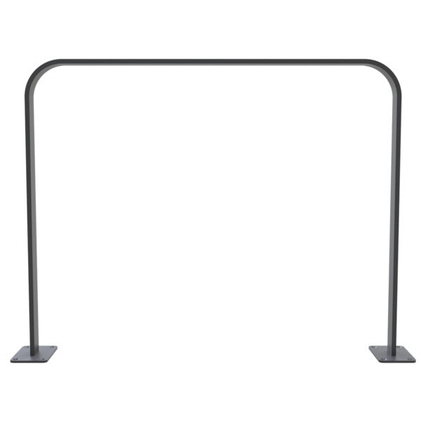 Anlehnbügel aus Flachstahl 50 x 12 mm in gebogener Ausführung