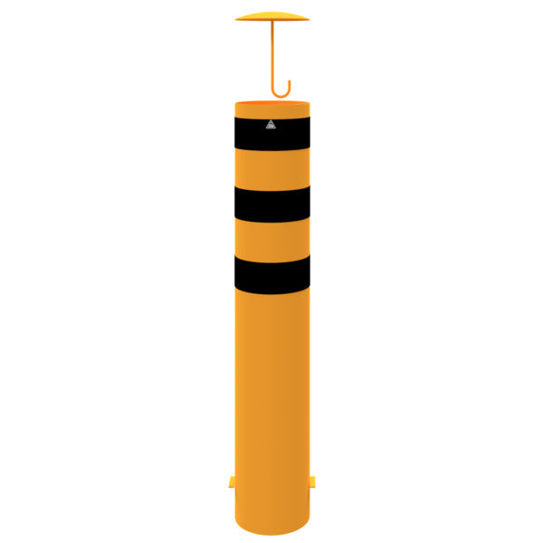 Absperrpoller Stahlrohr Ø 273 x 5 mm gelb / schwarz