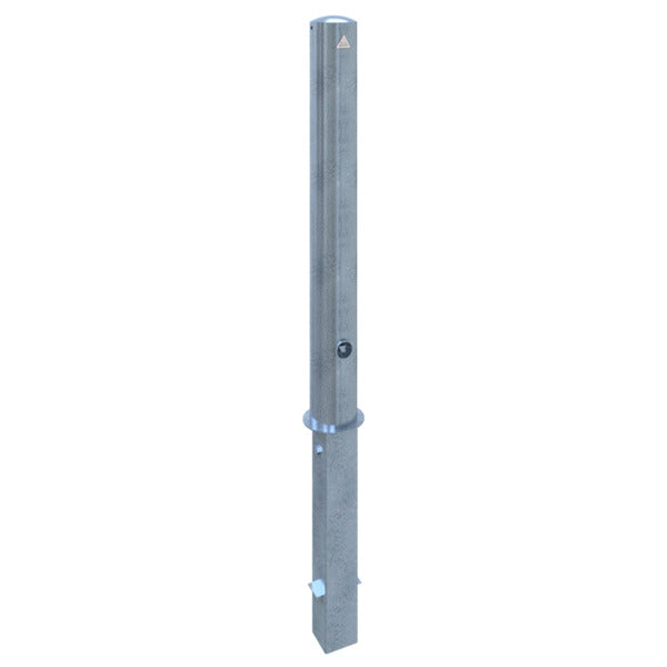 Absperrpfosten Stahlrohr Ø 108 x 2,9 mm herausnehmbar mit Dreikantverschluss