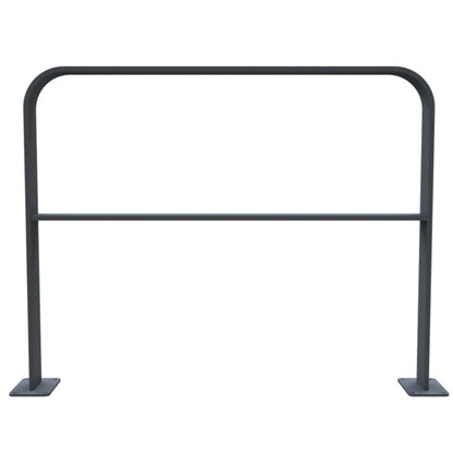 Anlehnbügel aus Flachstahl 80 x 12 mm in gebogener Ausführung