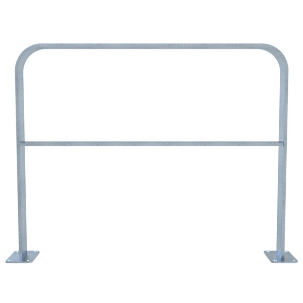 Anlehnbügel aus Flachstahl 80 x 12 mm in gebogener Ausführung