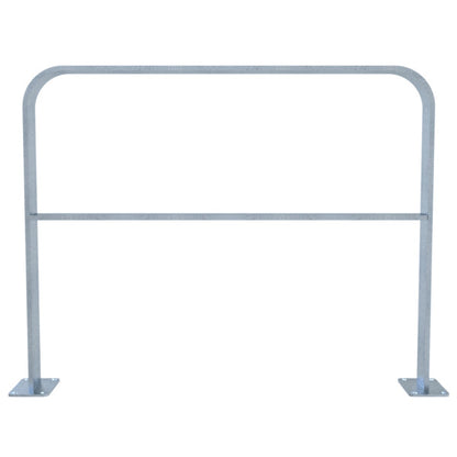 Anlehnbügel aus Flachstahl 80 x 12 mm in gebogener Ausführung