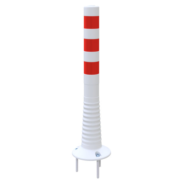 Flexipfosten weiß / rot Ø 80 mm