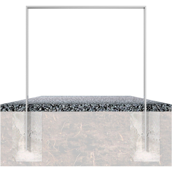 Anlehnbügel aus Flachstahl 80 x 12 mm