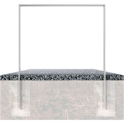 Anlehnbügel aus Flachstahl 80 x 12 mm